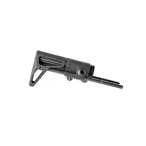 Il calcio CQB Maxim Defense offre comfort e durata, si estende facilmente senza pulsanti, con 4 posizioni regolabili e include buffer e molla in tungsteno.