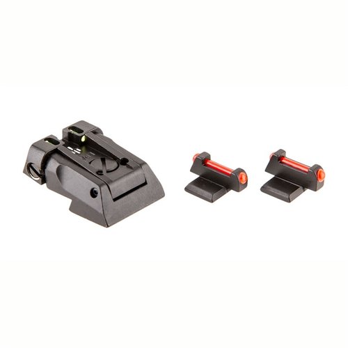 Il set di mirini FUSION FIBER OPTIC è completamente regolabile, con configurazione Dovetail, perfetto per la precisione in tiro e facile da installare.