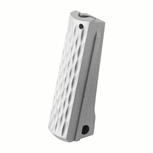 Mainspring Housing in acciaio inox grigio opaco, CNC lavorato, compatibile con 1911 full size. Design Chain-Link per una presa migliore e qualità Made in USA.