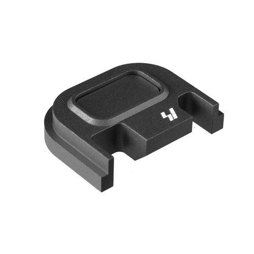 La V1 Slide Plate per GLOCK di Strike Industries offre un design innovativo con pulsante per smontaggio senza attrezzi, realizzata in alluminio per una maggiore durata.