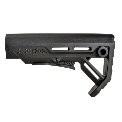 Il calciolo MOD1 di Strike Industries è leggero, compatto e facile da installare, con punti di montaggio QD e una lunghezza di tiro regolabile da 9.25" a 12.0".