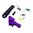 Kit sear e grilletto a faccia piana, set avanzato, viola