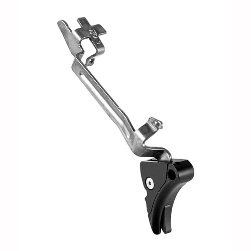 Il grilletto regolabile in alluminio 6061 consente di modificare pre travel e over travel senza rimuoverlo dalla pistola, garantendo comfort e sicurezza.