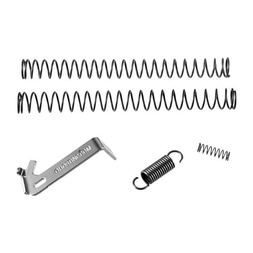 Il GHOST PRO 3.3lb Trigger Connector offre il grilletto più leggero e fluido per Glock, eliminando il "bump" e l'over-travel, incluso un kit di molle completo.