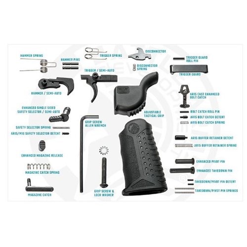 Il kit completo di parti inferiori Enhanced di Battle Arms offre componenti di alta qualità, design modulare, ergonomia migliorata e materiali resistenti per il tuo AR-15.