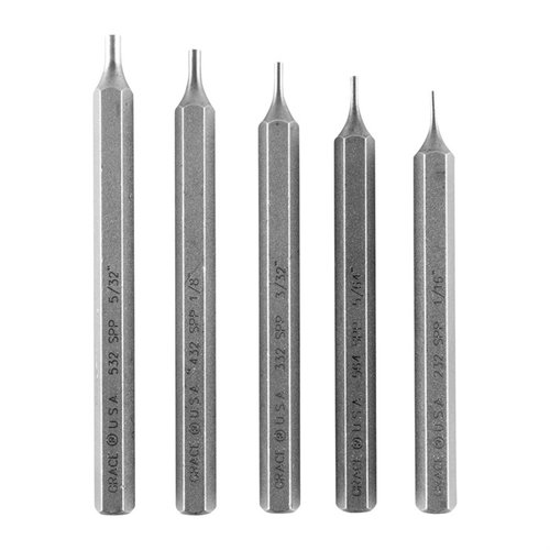 Il set di punte a percussione corto Grace USA offre precisione, materiali di alta qualità e design esagonale per stabilità, ideale per lavori dettagliati.