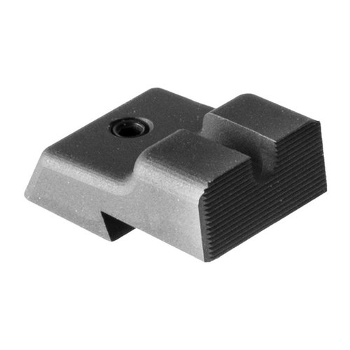 Il mirino posteriore U Notch Low Mount di Harrison Design per 1911 offre un'acquisizione rapida, è realizzato in acciaio carbonioso e si adatta a Novak LoMount.