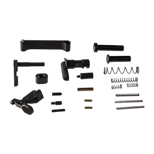 Il Geissele AR-15 Lower Parts Kit include 17 componenti essenziali per rendere operativo il tuo lower receiver, esclusi grilletto e impugnatura.