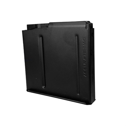 Il caricatore Accurate-Mag AICS-Pattern .300 RUM/HH è realizzato in acciaio, trattato termicamente e con finitura nera per resistenza e durata, disponibile in 3 o 5 colpi.