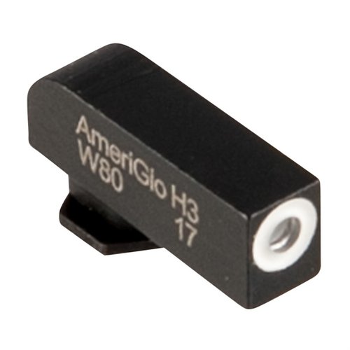 Il mirino anteriore AmeriGlo Tritium per Glock offre un design a profilo basso, resistenza all'usura e un punto Tritium che si illumina al buio per un'acquisizione rapida del bersaglio.
