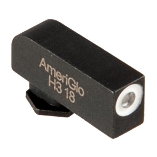 La mira anteriore AmeriGlo Tritium per Glock offre un design a profilo basso, resistenza all'uso intenso e un punto tritio che si illumina in condizioni di scarsa illuminazione.