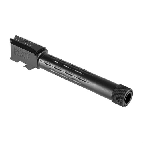 Migliora la precisione della tua M&P 2.0 Compact con il canna Flame Fluted 9mm Luger in acciaio inossidabile 416-R, finitura nera e corona di 11 gradi.