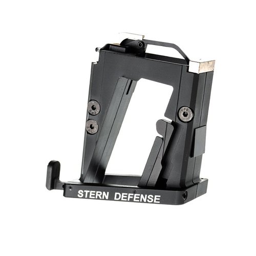 Adattatore di conversione AR-15 9mm di Stern Defense: installazione rapida, utilizzo di caricatori Glock®, design leggero in alluminio di grado aeronautico.