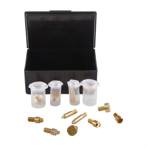 Il DELUXE STIPPLING TIP KIT offre 12 punte in ottone per personalizzare la texture delle armi in polimero, garantendo durata e precisione nel processo.