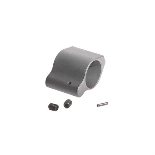 Il Gas Block Low Profile AR-15 Luth-AR in acciaio nero è un ricambio ideale per fucili AR-15, disponibile in diametri .750 e .936 per una perfetta compatibilità.