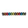 La testa del funnel intercambiabile AREA 419 è specifica per calibro, realizzata in alluminio per evitare cariche statiche e garantire un flusso ottimale di polvere.