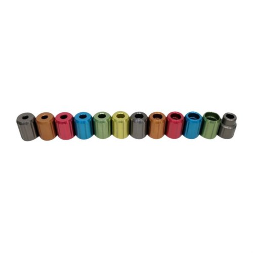 Testa del funnel intercambiabile Area 419, specifica per calibro, in alluminio, elimina l'elettricità statica e garantisce un flusso ottimale per ogni calibro.