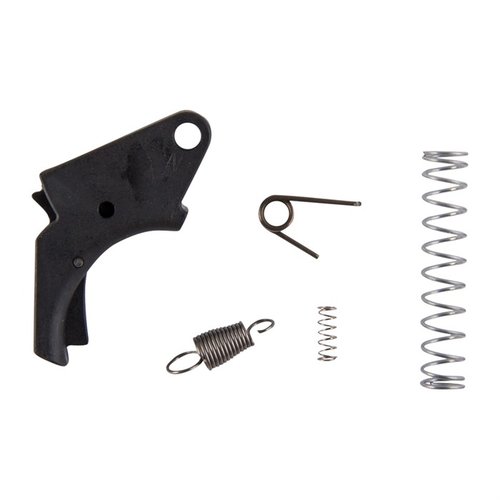 Il kit di miglioramento Apex Tactical per SDVE sostituisce il grilletto originale con uno in polimero, riducendo il pre-travel del 20% e il peso del grilletto di circa 2 libbre.