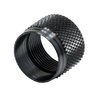Proteggi i delicati filetti della tua canna con il Muzzle Thread Protector GrovTec, in acciaio, finitura nera, facile da installare e dal look rifinito.