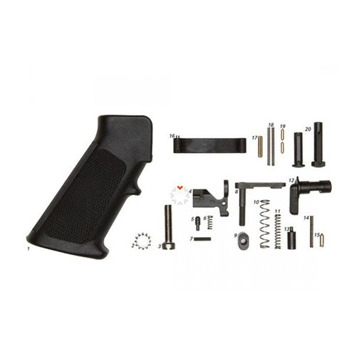 Il kit Geissele AR-15 Mil-Spec include tutti i componenti necessari per costruire il lower, escluso il grilletto, garantendo prestazioni premium e compatibilità.