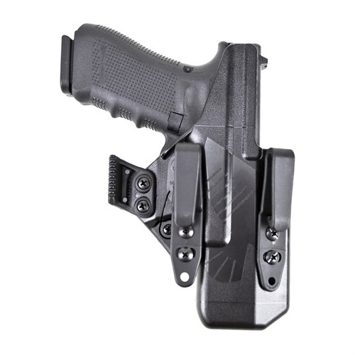 L'Eidolon Holster offre una vestibilità precisa per il Glock G19, massimizzando comfort e occultamento, con punti di attacco per accessori personalizzabili.