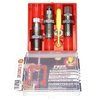 Il set di die in acciaio Lee 3-Dies per fucile include Full Length Sizing Die, Bullet Seating Die e Powder Through Expanding Die, per ricariche precise e affidabili.
