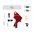 S&W M&P M2.0 Kit grilletto Forward Set faccia piatta rosso