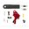 S&W M&P M2.0 Kit grilletto Forward Set faccia piatta rosso