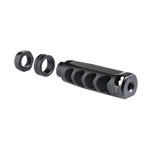 Il compensatore Ultradyne Apollo Max 7.62 riduce il rinculo, migliora la stabilità e permette transizioni rapide tra i bersagli per un'esperienza di tiro ottimale.