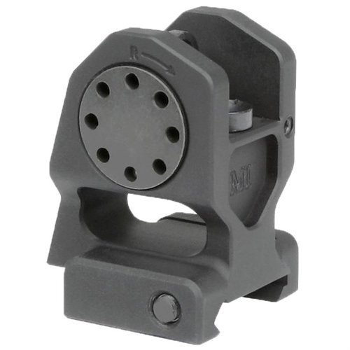 Il mirino posteriore AR-15 Combat Back-Up di Midwest Industries offre un design leggero in alluminio 6061-T6, regolazioni MOA e compatibilità con aperture Trijicon.