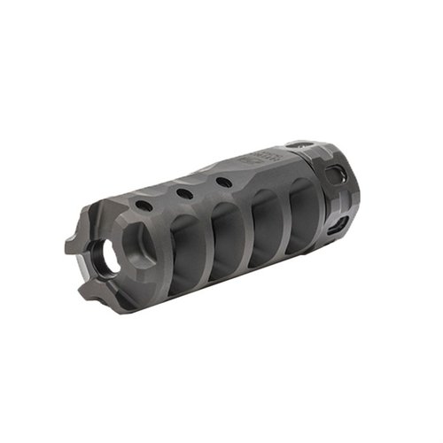 Il Hypertap Muzzle Brake riduce il rinculo del 84% e offre regolazione del gas, garantendo una precisione migliore e una visione chiara senza disturbi.