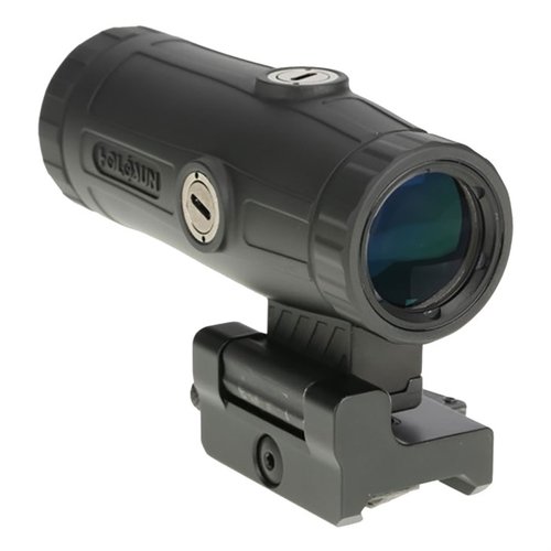 Il Holosun HM3X offre transizioni fluide da non ingrandito a 3X, con diottra regolabile, vetro chiaro e montaggio QD per una visione eccezionale.