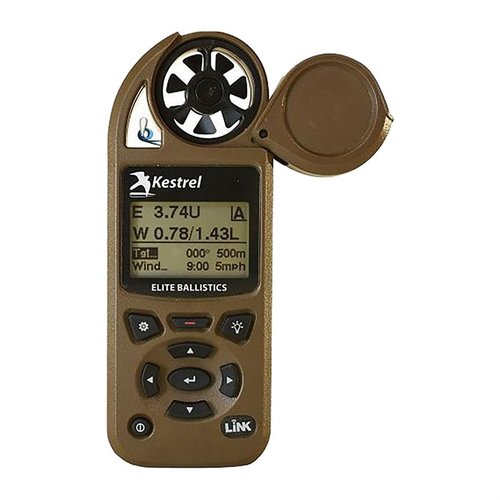Il Kestrel 5700 Elite offre potenza balistica in un formato compatto, con Bluetooth, calibrazione, 15 parametri ambientali e oltre 225 BC per calcoli precisi.