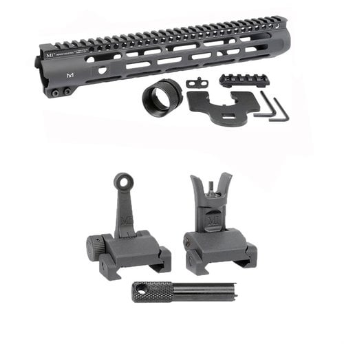 L'AR-15 Slim Line Handguard di Midwest Industries offre punti di attacco M-LOK, una guida Picatinny e mirini Flip-Up per una visione A2 facile e precisa.