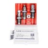 Il set di die in acciaio Lee 3-Die Rifle Set include un Full Length Sizing Die, un Bullet Seating Die e un Powder Through Expanding Die, ideale per la ricarica.