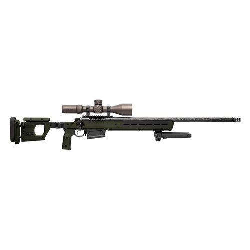 Il Magpul Pro 700L offre un telaio ambidestro in alluminio, regolazioni complete, comfort ergonomico e compatibilità con caricatori AICS per prestazioni di precisione.
