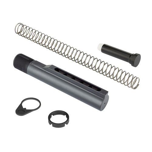 Il pacchetto AR-15 Military-Spec Buffer Tube offre un tubo in alluminio anodizzato 6061 T6, con accessori in acciaio, indistruttibile e con garanzia a vita.