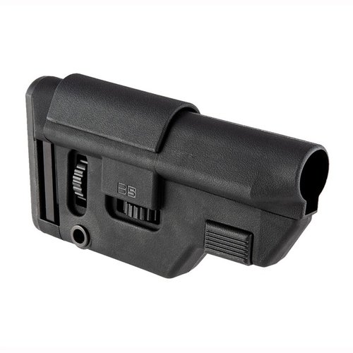 Il B5 Systems Precision Stock offre regolazioni tool-less della lunghezza e dell'altezza del cheek, compatibilità con Law Tactical e opzioni di montaggio versatili.