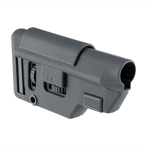 Il B5 Systems Collapsible Precision Stock offre una regolazione facile, un punto di montaggio solido e compatibilità con M-LOK per un trasporto conveniente.