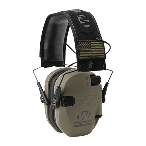 Proteggi il tuo udito con le cuffie Walkers Razor Patriot Series, che offrono 23 dB di riduzione del suono, comfort migliorato e un design patriottico.