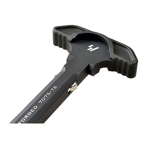 Il Strike Latchless Charging Handle offre costruzione in alluminio 7075, ventilazione gas laterale efficiente e un'interfaccia solida e confortevole per l'uso.