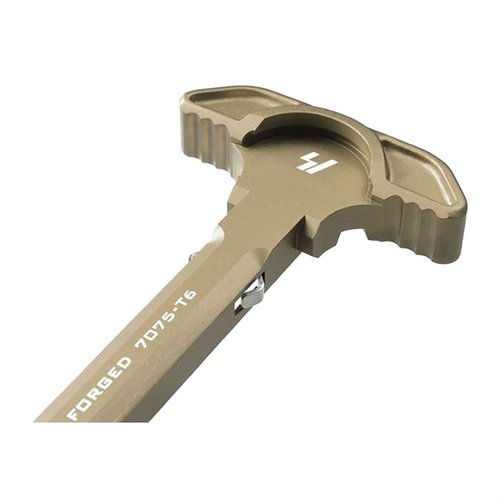 Il Strike Latchless Charging Handle offre una costruzione robusta in alluminio 7075, un'interfaccia confortevole e un meccanismo a molla nascosto per una maggiore durata.