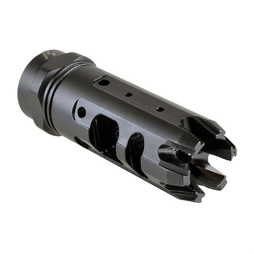 Il King-Comp di Strike Industries offre un design a doppia camera per ridurre il rinculo e la concussion laterale, ideale come compensatore e freno di bocca.