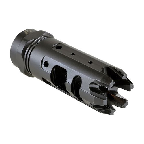 Il King-Comp di Strike Industries offre un design a doppia camera per ridurre il rinculo e la concussion laterale, ideale come compensatore e freno di bocca.