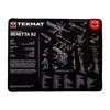 Il TekMat Ultra 20 per Beretta 92 è impermeabile, antigraffio e resistente a olio e sostanze chimiche, con schemi utili per smontare e rimontare la tua pistola.