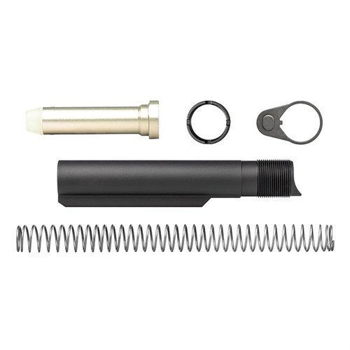 Il kit AR-15 Enhanced Carbine Buffer offre un tubo migliorato, supporto per il gruppo di trasporto, fori di drenaggio e un design per un'installazione facile.