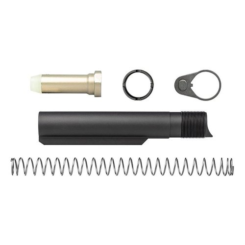 Il kit AR .308 Enhanced Carbine Buffer offre un tubo migliorato con Carrier Support Extensions, fori di drenaggio e design per un'installazione facilitata.