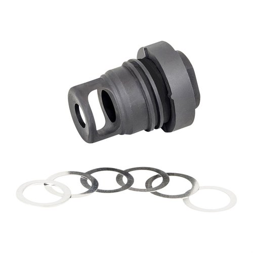 Il Mini QD Brake di YHM è un freno di bocca compatto, leggero e progettato per sistemi di soppressione, ideale per uso competitivo e compatibile con vari soppressori.