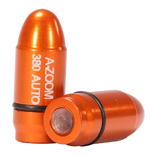 Le AMMO SNAP CAP DUMMY ROUNDS A-ZOOM 380 AUTO sono ideali per esercitarsi nel caricamento, scaricamento e dry firing, migliorando le abilità di tiro e la gestione dell'arma.