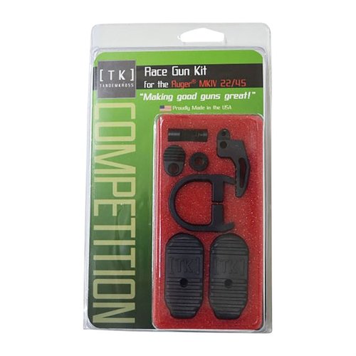 Il Race Gun Kit per Ruger MKIV 22/45 migliora la tua pistola con un grilletto preciso, caricamento facile e cambi rapidi del caricatore per prestazioni ottimali.